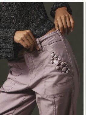 Pilcro lavender jeweled the Wanderer pants in 31P NWT